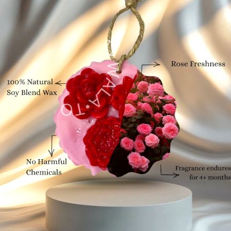 Handcrafted Succulent Red Pink Soy Wax Sachet Set of 2